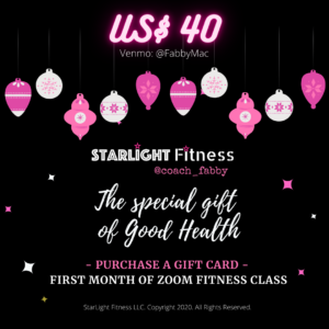 GIFT CARD - First Month of Zoom Fitness Class